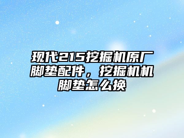 現(xiàn)代215挖掘機(jī)原廠腳墊配件，挖掘機(jī)機(jī)腳墊怎么換