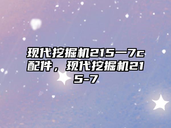 現(xiàn)代挖掘機215一7c配件，現(xiàn)代挖掘機215-7