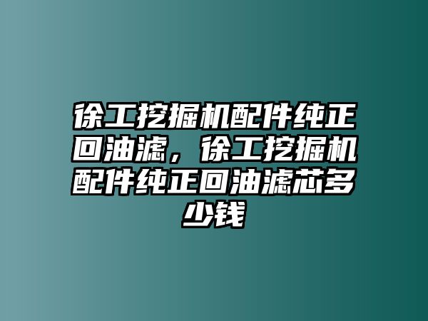 徐工挖掘機配件純正回油濾，徐工挖掘機配件純正回油濾芯多少錢