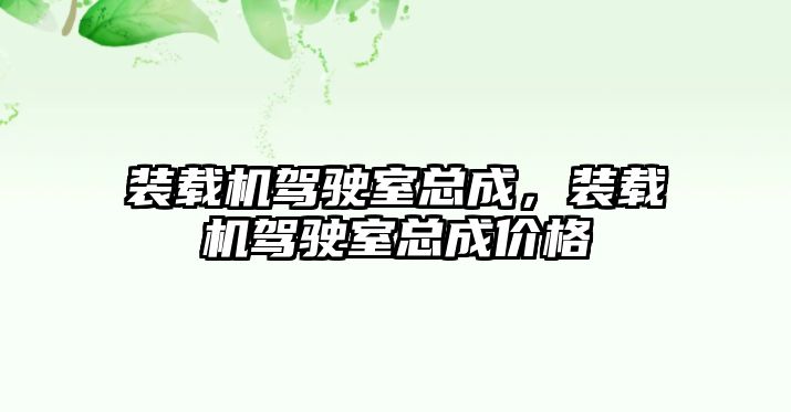 裝載機駕駛室總成，裝載機駕駛室總成價格