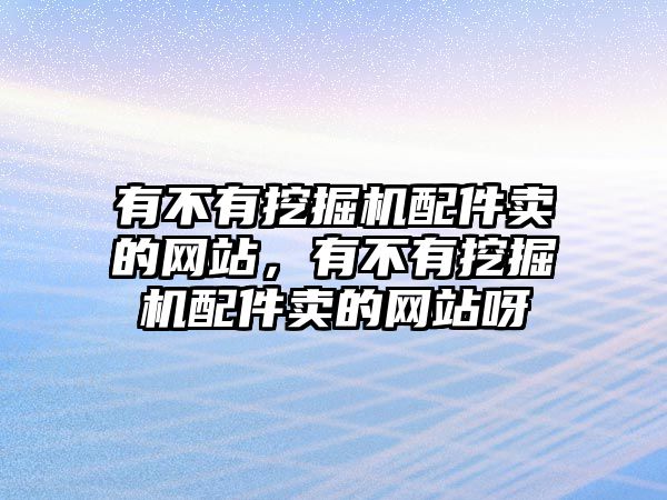 有不有挖掘機(jī)配件賣的網(wǎng)站，有不有挖掘機(jī)配件賣的網(wǎng)站呀