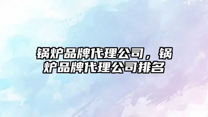 鍋爐品牌代理公司，鍋爐品牌代理公司排名