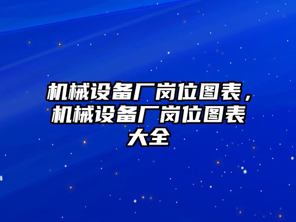 機(jī)械設(shè)備廠崗位圖表，機(jī)械設(shè)備廠崗位圖表大全