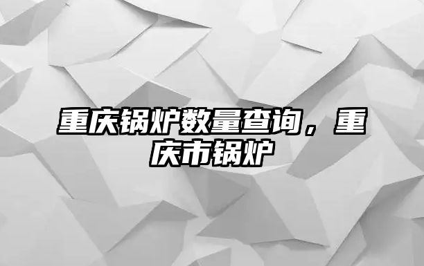 重慶鍋爐數(shù)量查詢，重慶市鍋爐