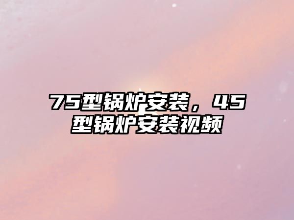 75型鍋爐安裝，45型鍋爐安裝視頻