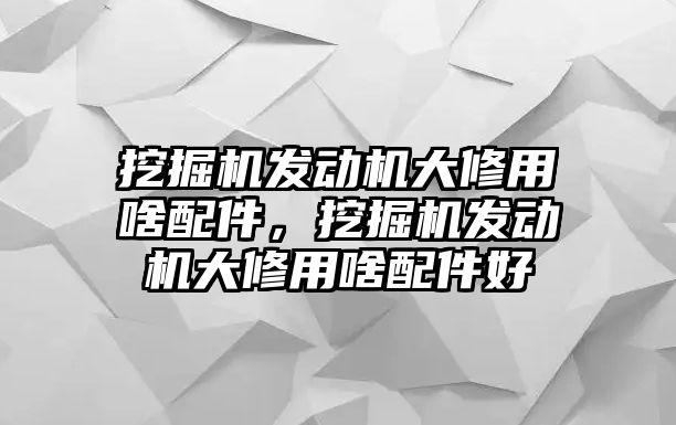 挖掘機發(fā)動機大修用啥配件，挖掘機發(fā)動機大修用啥配件好