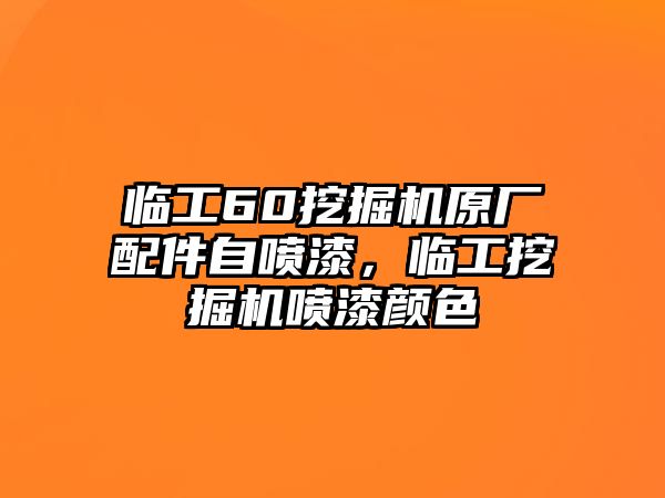 臨工60挖掘機(jī)原廠配件自噴漆，臨工挖掘機(jī)噴漆顏色