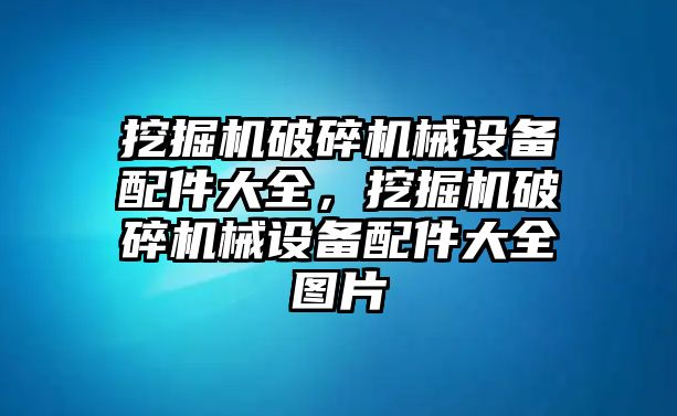 挖掘機破碎機械設(shè)備配件大全，挖掘機破碎機械設(shè)備配件大全圖片