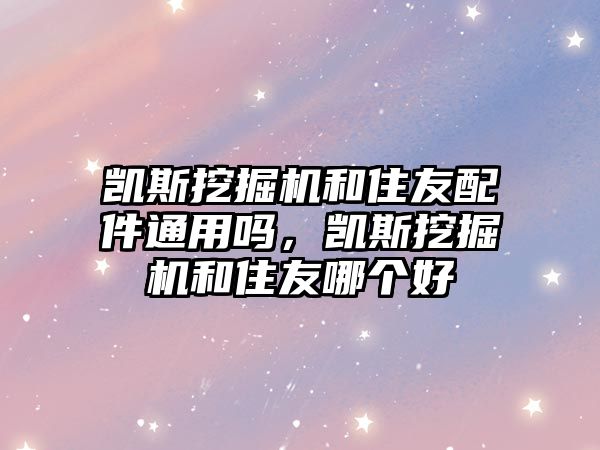 凱斯挖掘機和住友配件通用嗎，凱斯挖掘機和住友哪個好