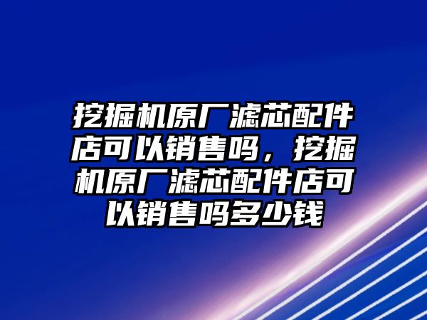 挖掘機(jī)原廠濾芯配件店可以銷售嗎，挖掘機(jī)原廠濾芯配件店可以銷售嗎多少錢