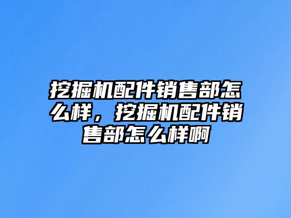 挖掘機(jī)配件銷售部怎么樣，挖掘機(jī)配件銷售部怎么樣啊