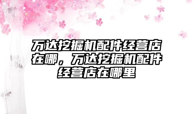 萬達挖掘機配件經(jīng)營店在哪，萬達挖掘機配件經(jīng)營店在哪里