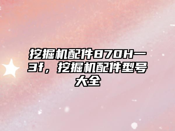 挖掘機配件870H一3f，挖掘機配件型號大全