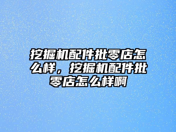 挖掘機配件批零店怎么樣，挖掘機配件批零店怎么樣啊