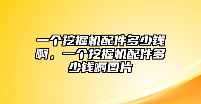 一個挖掘機配件多少錢啊，一個挖掘機配件多少錢啊圖片