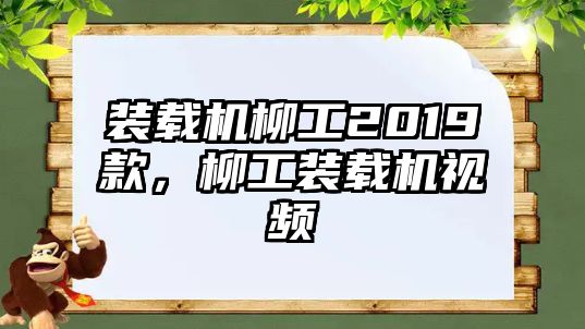 裝載機(jī)柳工2019款，柳工裝載機(jī)視頻