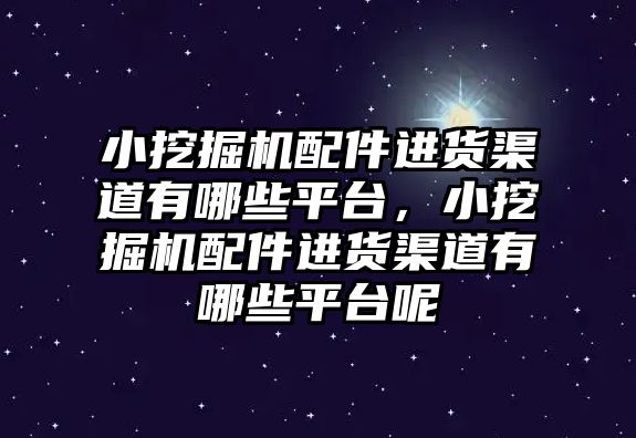 小挖掘機配件進貨渠道有哪些平臺，小挖掘機配件進貨渠道有哪些平臺呢