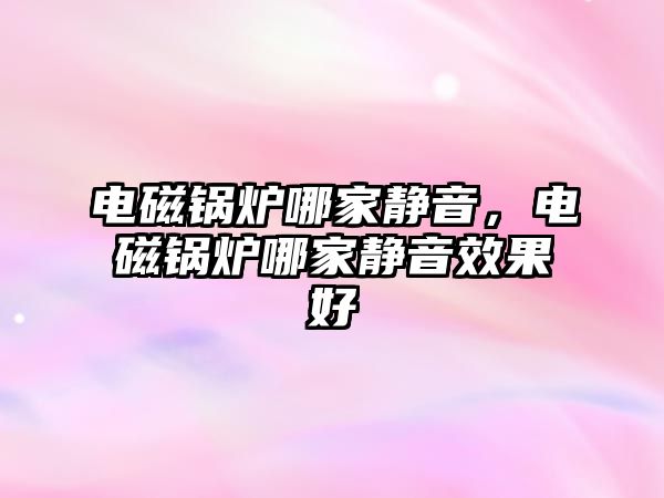 電磁鍋爐哪家靜音，電磁鍋爐哪家靜音效果好