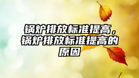 鍋爐排放標準提高，鍋爐排放標準提高的原因