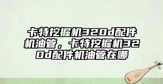 卡特挖掘機320d配件機油管，卡特挖掘機320d配件機油管在哪