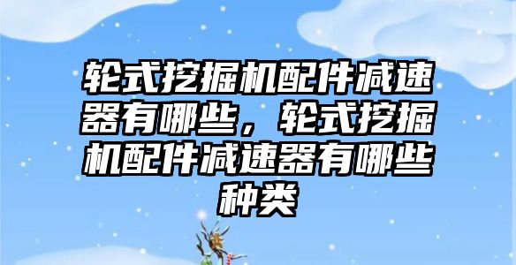 輪式挖掘機配件減速器有哪些，輪式挖掘機配件減速器有哪些種類