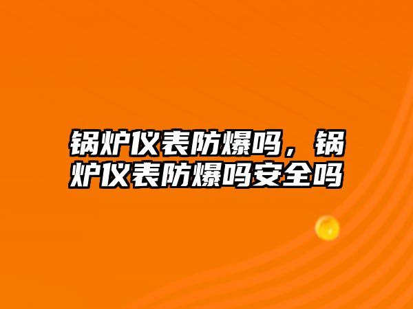 鍋爐儀表防爆嗎，鍋爐儀表防爆嗎安全嗎