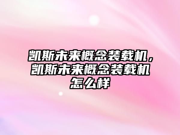 凱斯未來概念裝載機，凱斯未來概念裝載機怎么樣