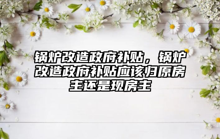 鍋爐改造政府補貼，鍋爐改造政府補貼應(yīng)該歸原房主還是現(xiàn)房主