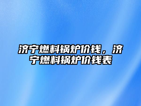 濟寧燃料鍋爐價錢，濟寧燃料鍋爐價錢表