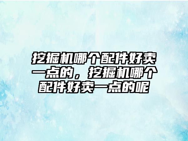 挖掘機哪個配件好賣一點的，挖掘機哪個配件好賣一點的呢