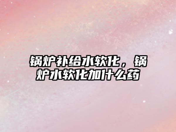 鍋爐補(bǔ)給水軟化，鍋爐水軟化加什么藥