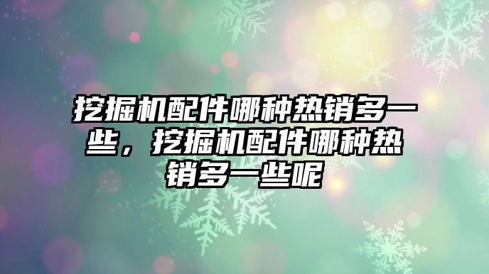 挖掘機配件哪種熱銷多一些，挖掘機配件哪種熱銷多一些呢