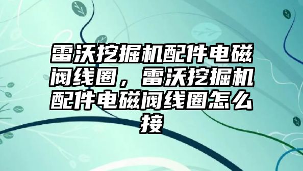 雷沃挖掘機配件電磁閥線圈，雷沃挖掘機配件電磁閥線圈怎么接