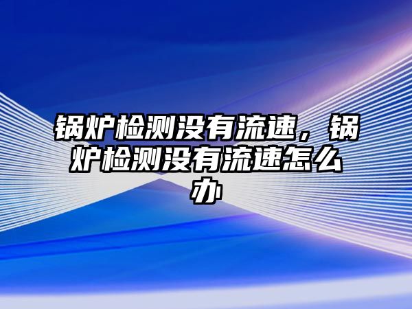 鍋爐檢測(cè)沒(méi)有流速，鍋爐檢測(cè)沒(méi)有流速怎么辦