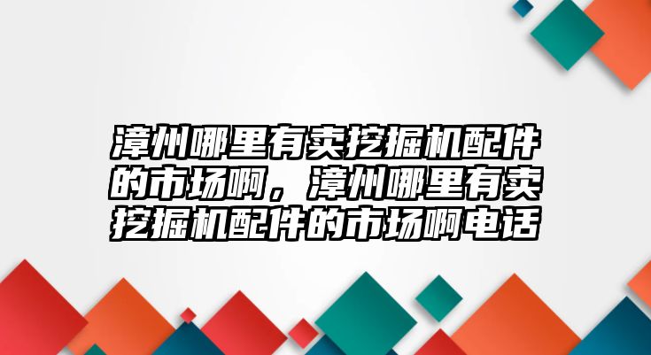 漳州哪里有賣挖掘機配件的市場啊，漳州哪里有賣挖掘機配件的市場啊電話