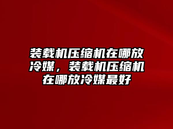 裝載機(jī)壓縮機(jī)在哪放冷媒，裝載機(jī)壓縮機(jī)在哪放冷媒最好