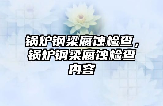 鍋爐鋼梁腐蝕檢查，鍋爐鋼梁腐蝕檢查內(nèi)容