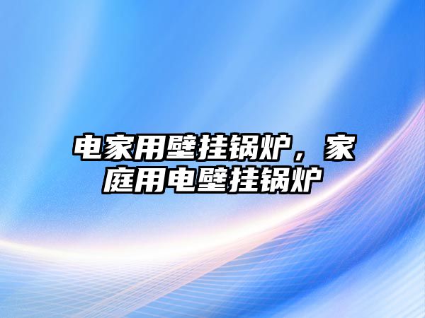 電家用壁掛鍋爐，家庭用電壁掛鍋爐