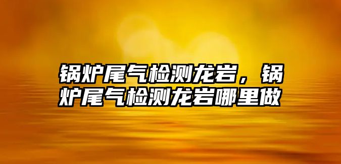 鍋爐尾氣檢測龍巖，鍋爐尾氣檢測龍巖哪里做