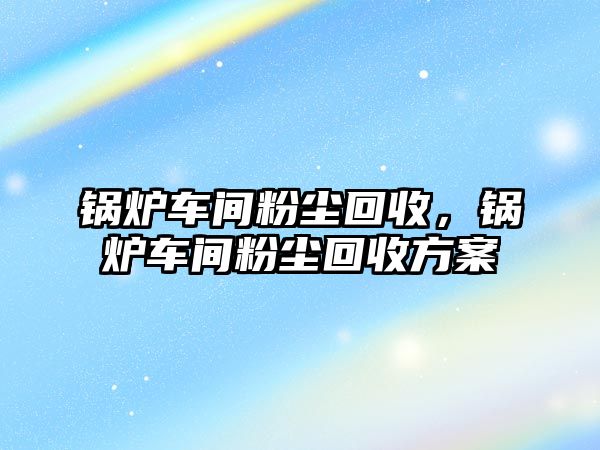 鍋爐車間粉塵回收，鍋爐車間粉塵回收方案