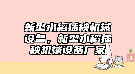 新型水稻插秧機(jī)械設(shè)備，新型水稻插秧機(jī)械設(shè)備廠家