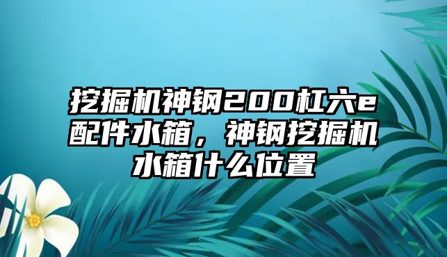 挖掘機神鋼200杠六e配件水箱，神鋼挖掘機水箱什么位置