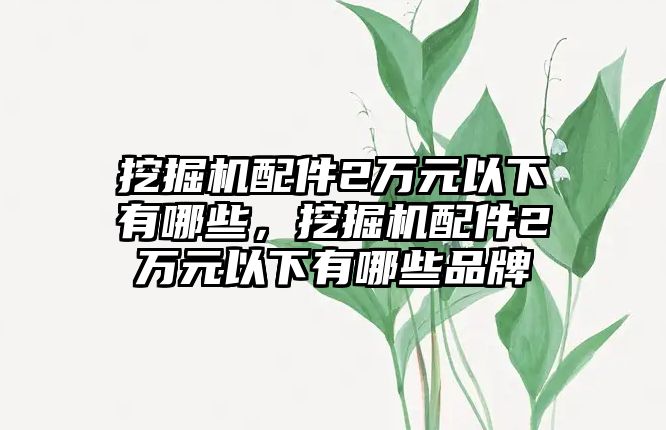 挖掘機(jī)配件2萬元以下有哪些，挖掘機(jī)配件2萬元以下有哪些品牌