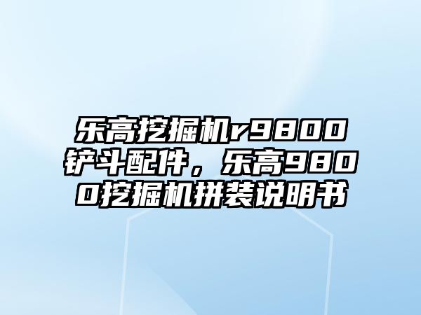 樂高挖掘機r9800鏟斗配件，樂高9800挖掘機拼裝說明書