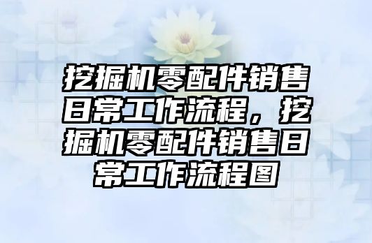 挖掘機(jī)零配件銷售日常工作流程，挖掘機(jī)零配件銷售日常工作流程圖