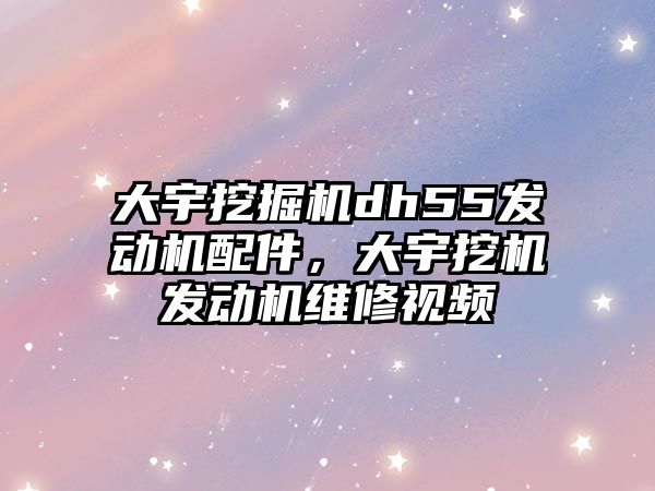 大宇挖掘機dh55發(fā)動機配件，大宇挖機發(fā)動機維修視頻