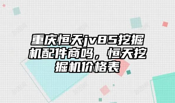 重慶恒天jv85挖掘機配件商嗎，恒天挖掘機價格表