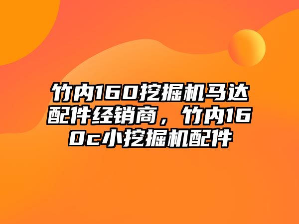 竹內(nèi)160挖掘機馬達配件經(jīng)銷商，竹內(nèi)160c小挖掘機配件