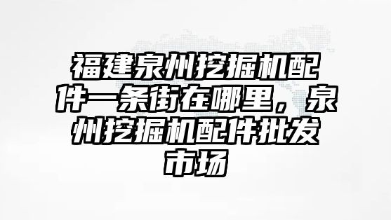 福建泉州挖掘機(jī)配件一條街在哪里，泉州挖掘機(jī)配件批發(fā)市場(chǎng)