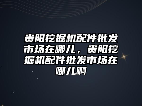 貴陽挖掘機配件批發(fā)市場在哪兒，貴陽挖掘機配件批發(fā)市場在哪兒啊